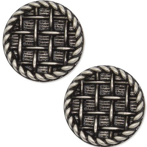 동대문단추왕 클로이 단추 18mm, 블랙Ni, 2개