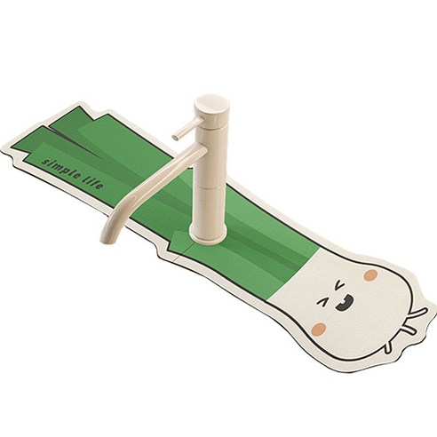소니오 캐릭터 수도꼭지 규조 매트 TYPE 02 14 x 38 cm, 1개