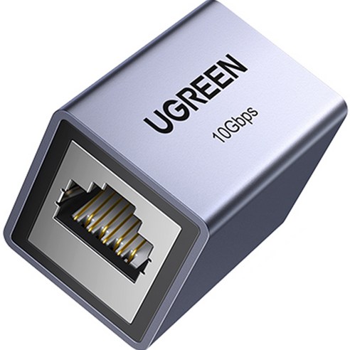 유그린 10Gbps 랜연장 젠더 키스톤 잭 커플러 RJ45, 혼합색상, 1개, 43mm