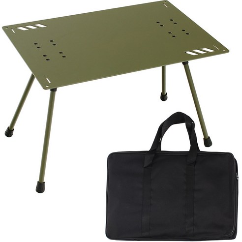 캠프빌리지 포터블 원액션 IGT 테이블, 베이지