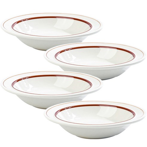 시라쿠스 메이플 찬기 L 16cm, 라인브라운, 4개