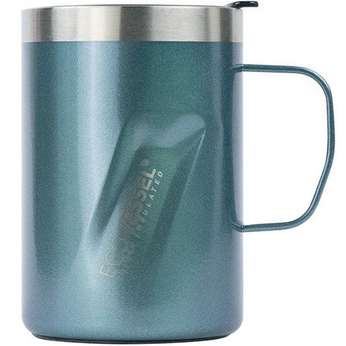 에코베슬 트랜짓 스텐 보온보냉 손잡이 머그컵, 블루문, 355ml, 1개