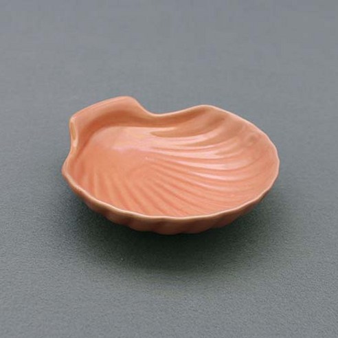 달소금 국산 도자기 조가비찬기, 코랄, 1개