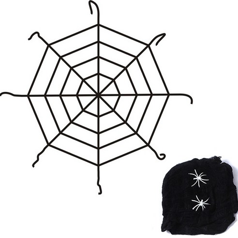 피앤비유니티 거미줄 초대형 2.5m + 소형 세트, 05 블랙(초대), 블랙(소), 1세트
