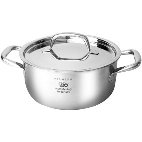 ELO 인덕션 스톡홀름 통3중 양수냄비 18cm, 지름 18cm x 높이 8.5cm, 1개