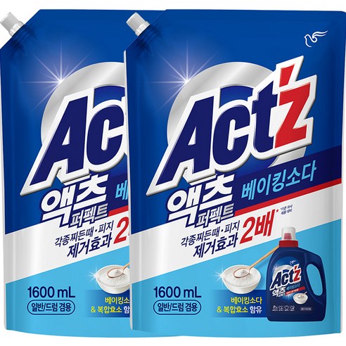 액츠 퍼펙트 베이킹소다, 1.6L, 2개