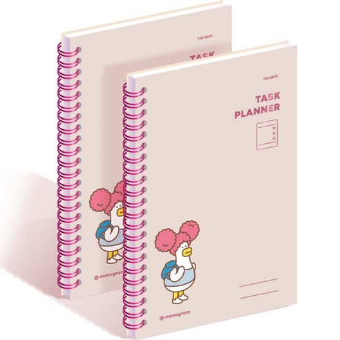 모노그램 100DAYS 태스크 플래너 MG-0032, HIPDUCK 3, 2개