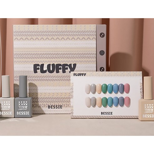 BESSIE 컬러 젤네일 화이트 컬렉션으로 손끝에 섬세한 아름다움을 더하세요.