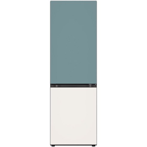 [색상선택형] LG전자 오브제 컬렉션 메탈 모던 엣지 냉장고 방문설치, 클레이민트+베이지, Q343MTEF33