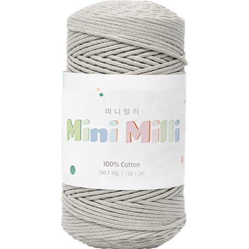 yarna 미니밀리 뜨개실 150g, 724 소프트그레이, 1개