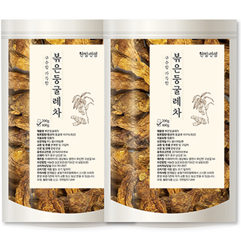 한방선생 볶은 둥굴레차, 1개입, 2개, 400g