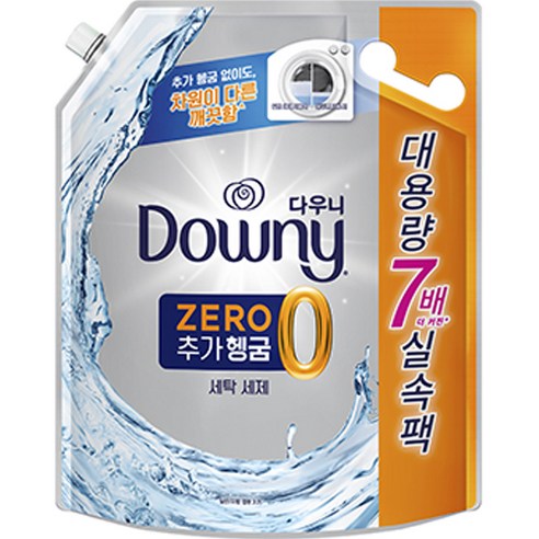 다우니 세탁세제 일반용 드럼 겸용 액체형 추가헹굼제로 리필, 2.2L, 1개