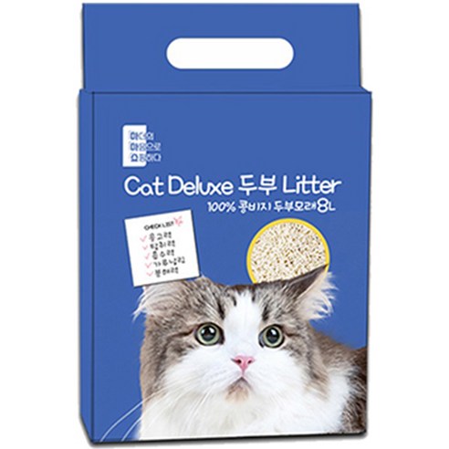 마마쇼 디럭스 가는입자 두부모래 3kg, 8L, 1개, 오리지널