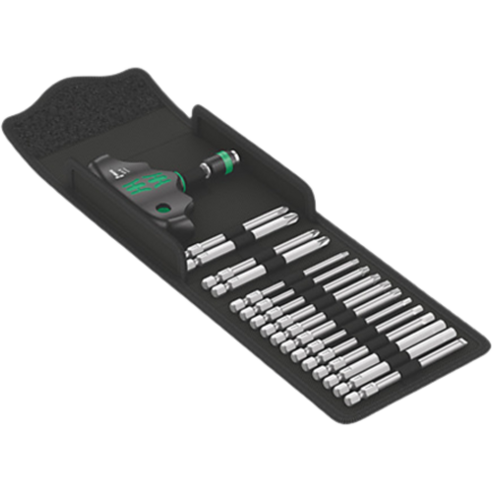 Wera KK 400 T형 핸들 + 비트 세트 057470, 1세트