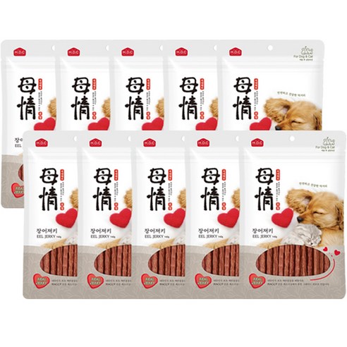 모정 강아지 장어 고기 져키, 140g, 10개
