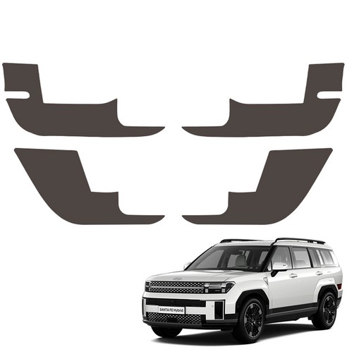 메이튼 순정 컬러 가죽 도어 스크래치 커버, 디 올 뉴 싼타페 MX5, 초코 브라운 C570-31