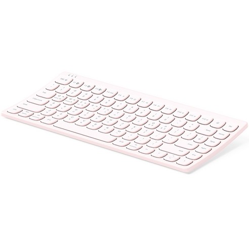 엑토 커브드 저소음 미니 무선 블루투스 키보드, 일반형, 베이비핑크, B603