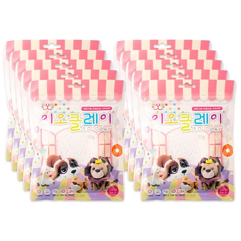 이오 유아용 폼클레이 10p, 흰색, 50g