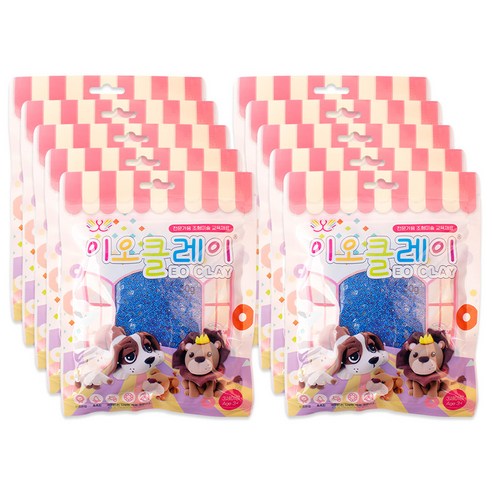 이오 유아용 폼클레이 10p, 파랑, 50g