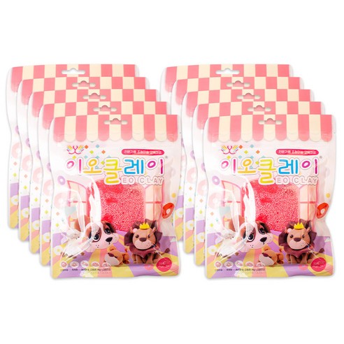 이오 유아용 폼클레이 10p, 빨강, 50g