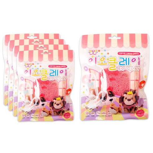 이오 유아용 폼클레이 5p, 빨강, 50g