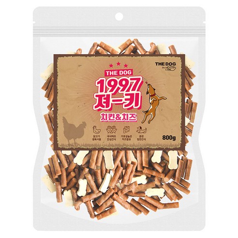 더독 강아지 그때그가격 1997져키, 혼합맛(치킨/치즈), 800g, 1개