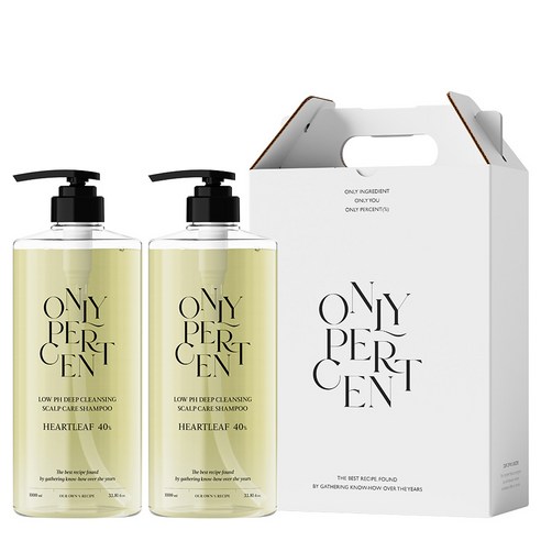 온리퍼센트 어성초 40 샴푸+샴푸 선물포장 1000ml, 2개
