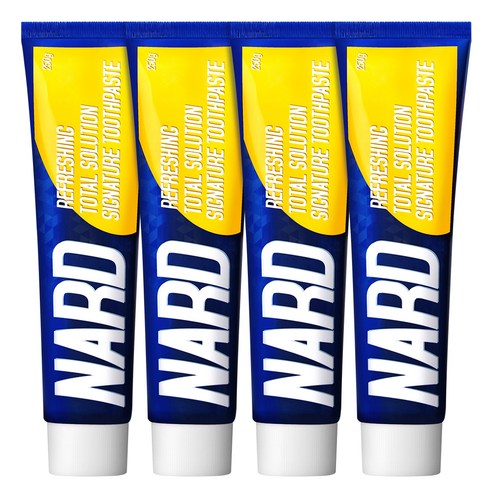 부케가르니 나드 리프레싱 토탈 솔루션 시그니처 치약 프레쉬 레몬향, 250g, 4개