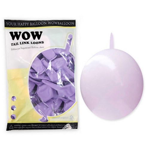 와우파티코리아 와우링커룬 마카롱 풍선 15cm 50p, 라일락, 3개
