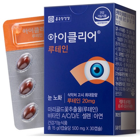 종근당건강 아이클리어 루테인 15g, 30정, 1개