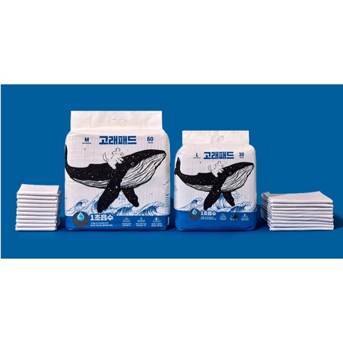 흡수력과 넉넉한 사이즈로 쾌적한 반려 생활을, 핏펫 고래패드