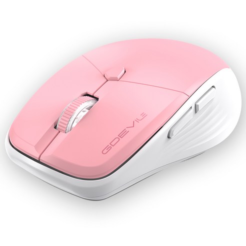 지데빌 2.4GHz 저소음 사무용 무선 마우스 M228W, 핑크