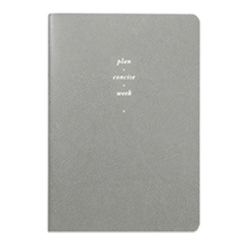 바이풀디자인 2024년 생각보관함 슬림 주간 다이어리, 차콜 그레이, 1개