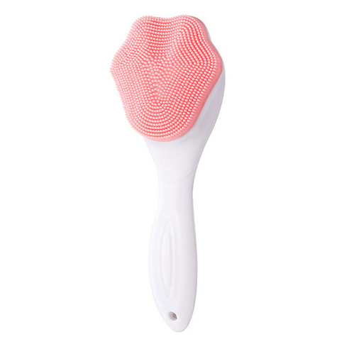 The해피앤 실리콘 세안 마사지 수동 클렌징 브러쉬, 핑크, 1개