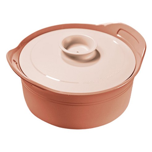 마미스테이블 매직 스티머 실리콘 계란찜 전자렌지쿠커 용기 L 1000ml, 매직스티머 L 아몬드피치, 아몬드피치, 1개