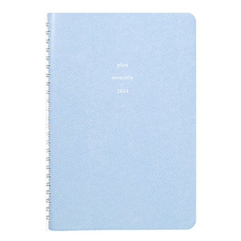 바이풀디자인 생각보관함 먼슬리 매니저 2024년 다이어리, 파우더 블루, 1개