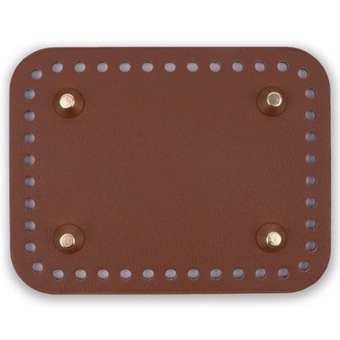징가방바닥 사각라운드 13 x 10 cm, 브라운, 1개