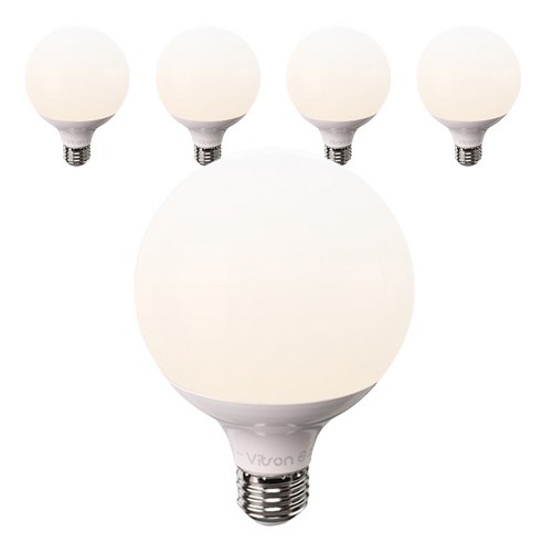 비츠온 원하 볼구 숏타입 G120 LED 전구 15W 화이트, 주백색, 5개