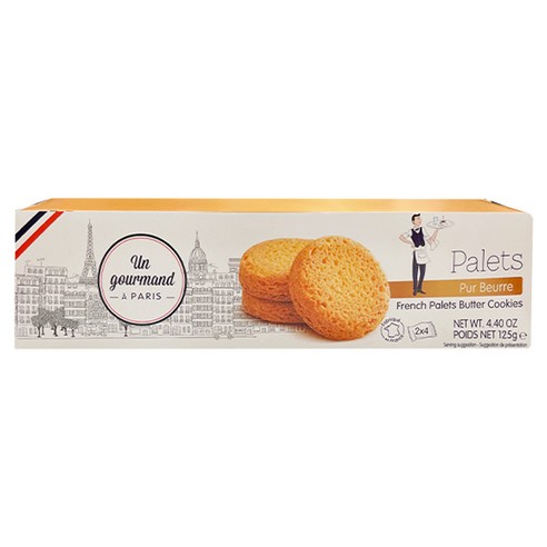 파티셰리 팔렛 버터 쿠키, 125g, 1개