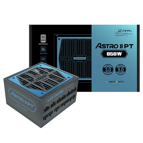 마이크로닉스 ASTRO 2 PT 850W ATX3.0 PCIE5 80PLUS PLATINUM 풀모듈러 MCL2850PTF12F