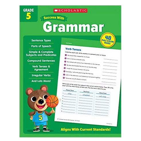 Success With Grammar Grade 5 Workbook, Scholastic