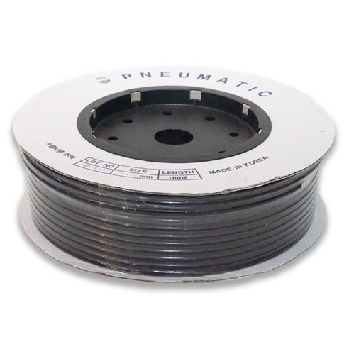 KPC 폴리우레탄 에어호스 검정 8mm x 5mm x 100m, 1개
