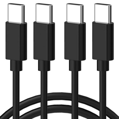 서가 초고속 충전케이블 C to C PD 25W, 1m, 블랙, 2개