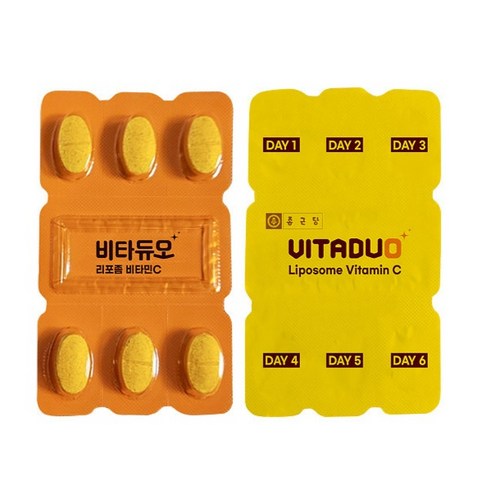종근당 비타듀오 리포좀 비타민C 500mg 33g  30정, 1개는 항산화 기능을 갖고 있는 영양제 입니다.