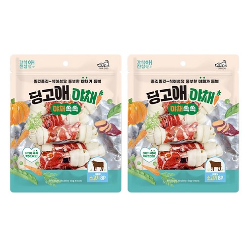 강아지 딩고애야채 마블링 딩고본 간식 M 8p, 소고기, 240g, 2개