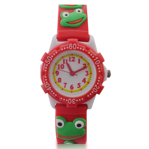 키즈스퀘어 아동용 3D 프린팅 젤리 시계 Frog