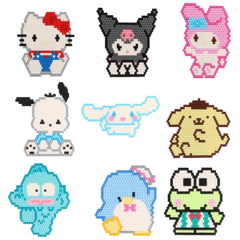 바니랜드 산리오캐릭터즈 네모블럭 9종 세트, 혼합색상, 1개