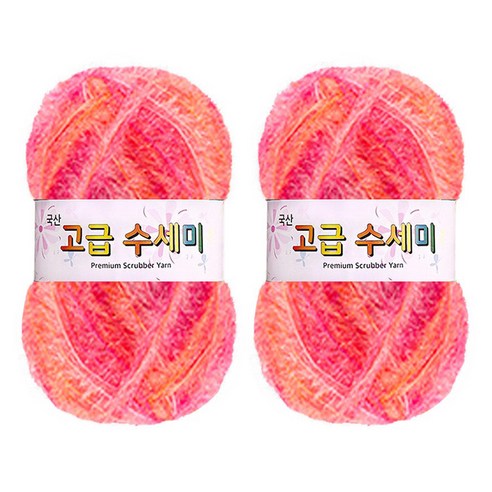 yarna 고급 수세미 뜨개실 80g, 203 나염, 2개