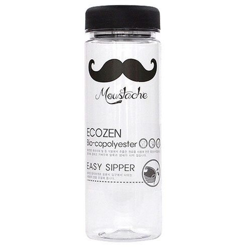 슬림 보틀 콧수염 500ml, 블랙