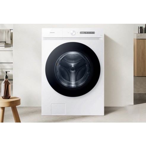 세탁과 건조를 손쉽고 효율적으로 처리하는 삼성전자 비스포크 그랑데 AI 직렬설치 세탁기 + 건조기 피키지 세트